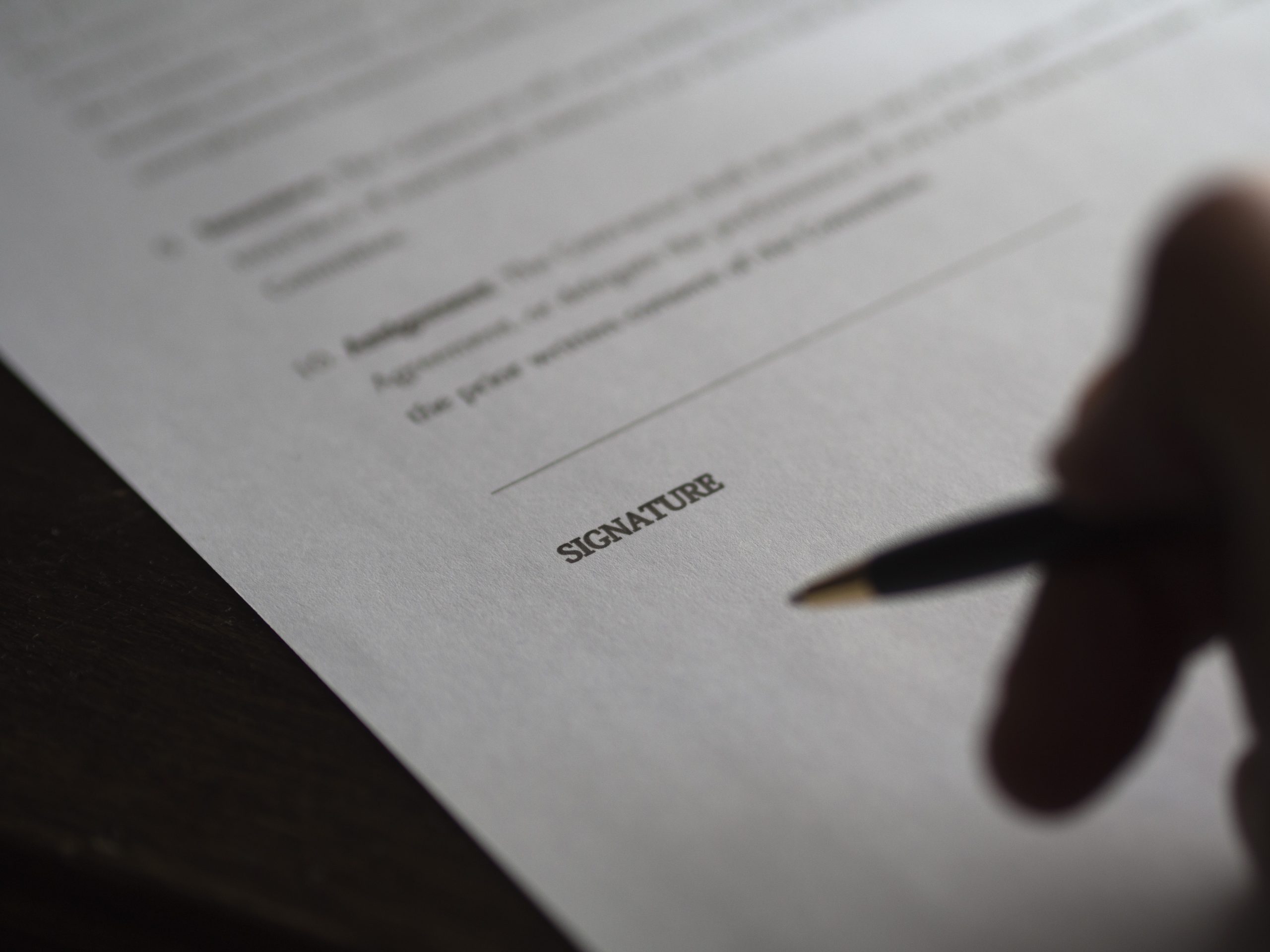 Signature block on document